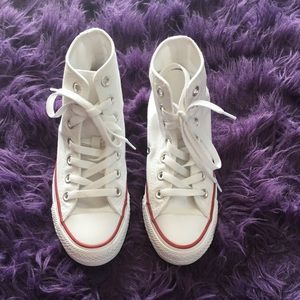 White Converse High Tops